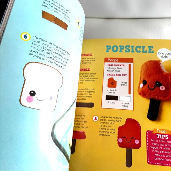 KLUTZ 100% Certified Sew MINI TREATS 18 Food Plushies Stitch & Stuff Craft Kit - Picture 6 of 6